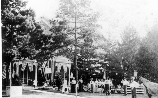 July 4, 1898. Another view of the decorated Conger House.